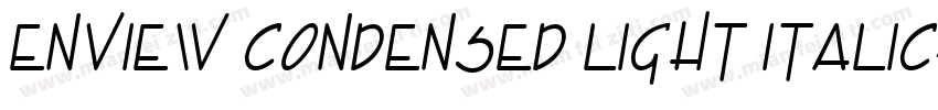 Enview Condensed Light Italic字体转换